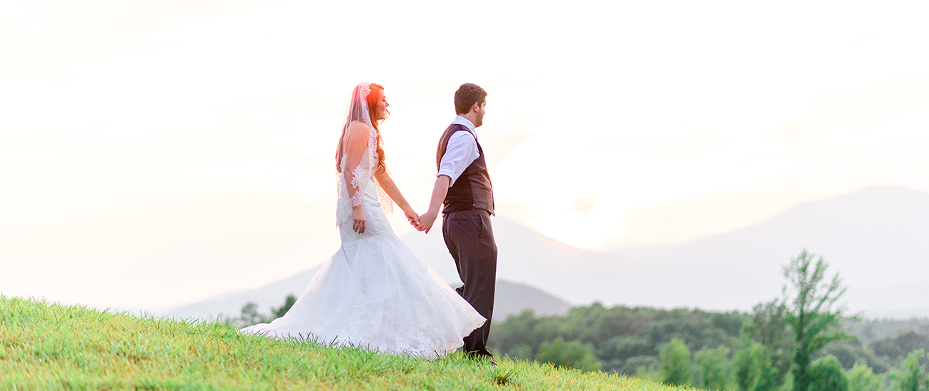 Photo shows bride and groom, illustrating the FAQ page at Alina Thomas Photography