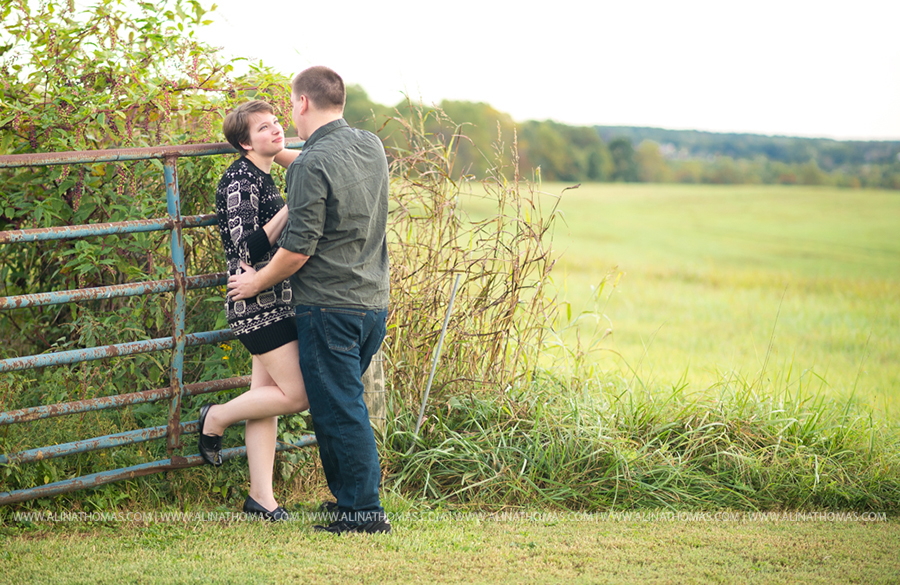 Pictures of engaged couple at West Manor Estate