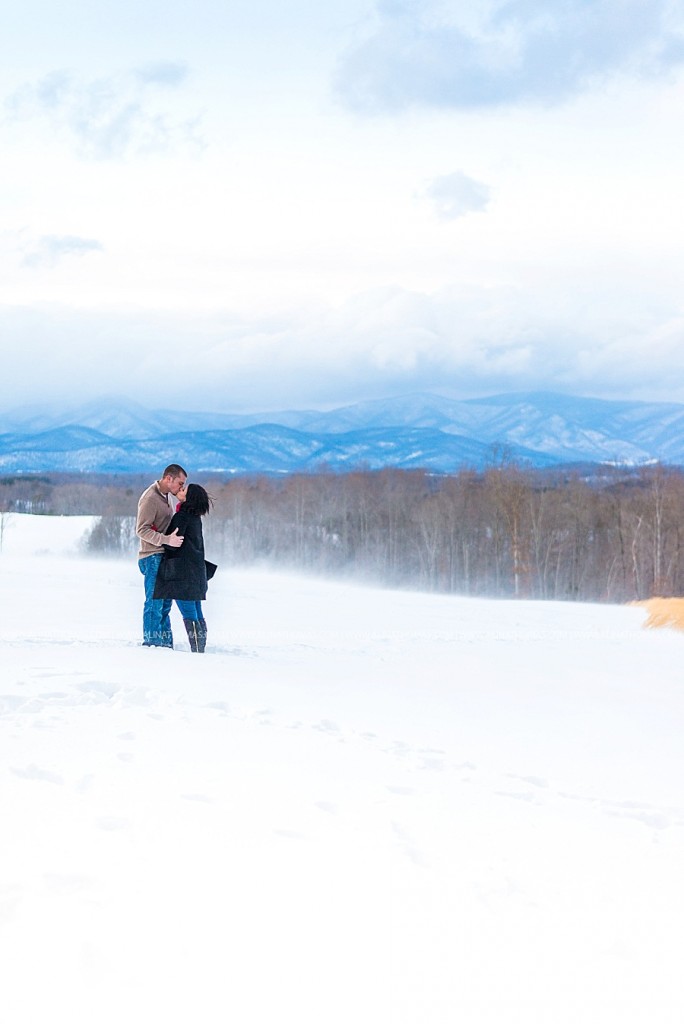 engagement session in winter