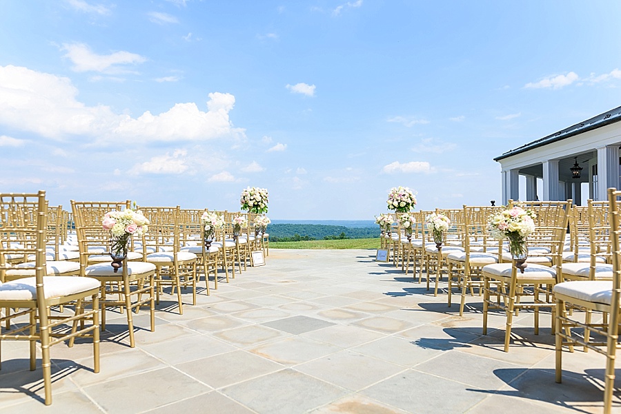 outdoor ceremony at trump winery