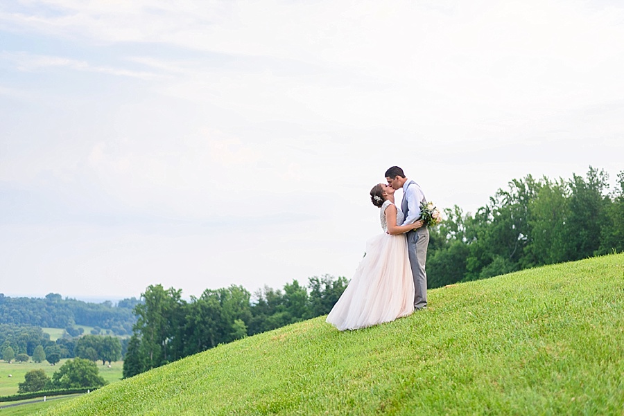 bride and groom at trump winery