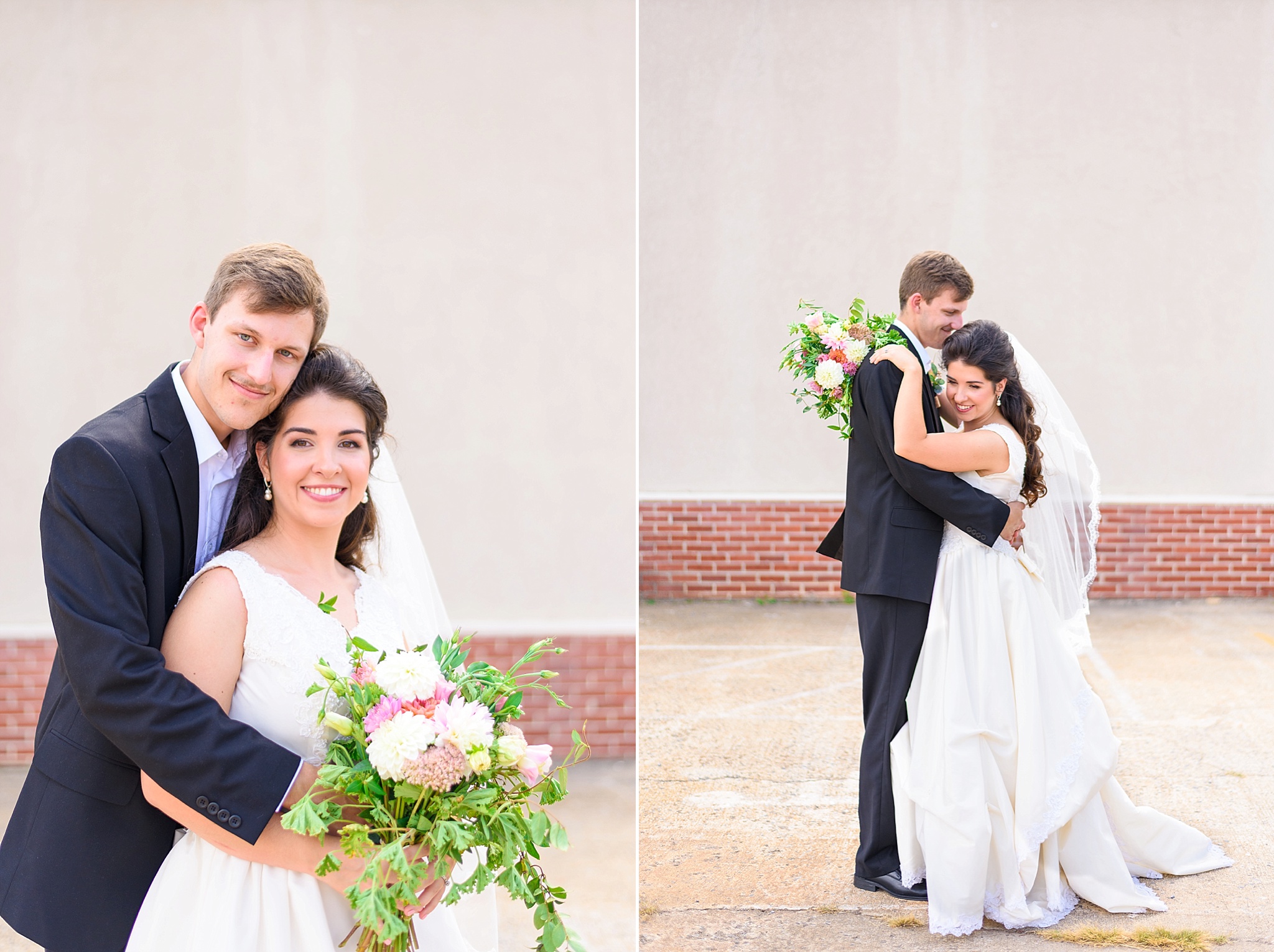 bride and groom poses