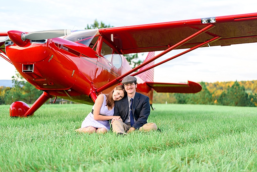 Engagement Session with a plane