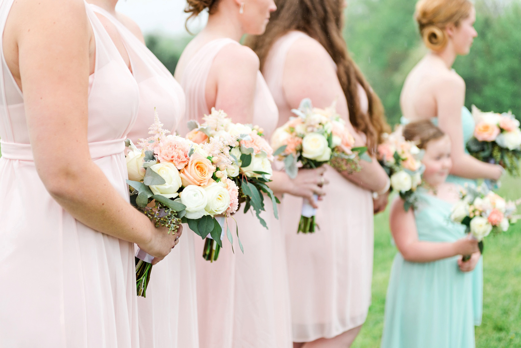 bridesmaids bouquets by blooms by doyles