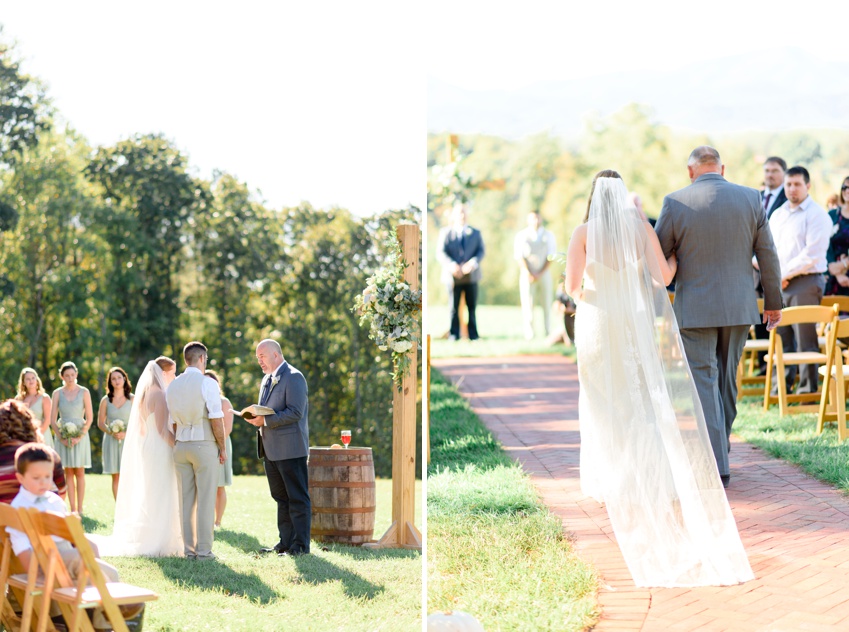 ceremony with mountain views at sierra vista bedford
