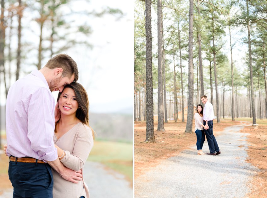 pine tree engagement pictures