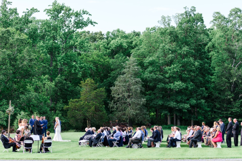 outdoor ceremony at old mill farm 