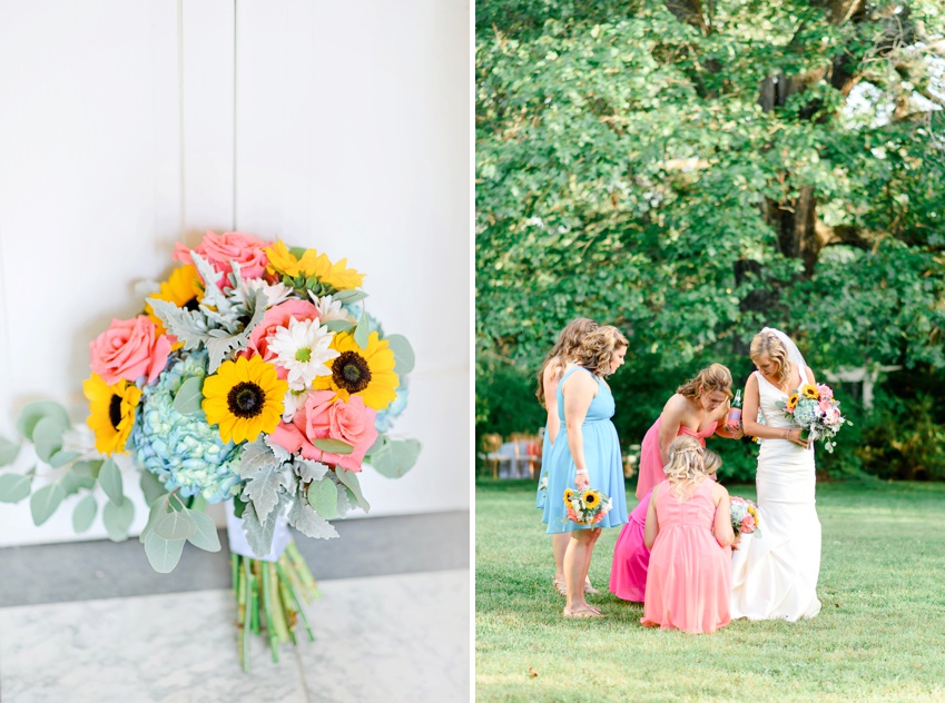 coral reef and malibu blue wedding colors