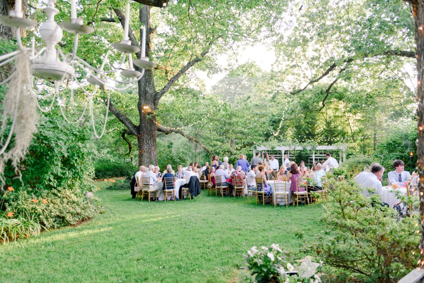 guest enjoying outdoor wedding reception 