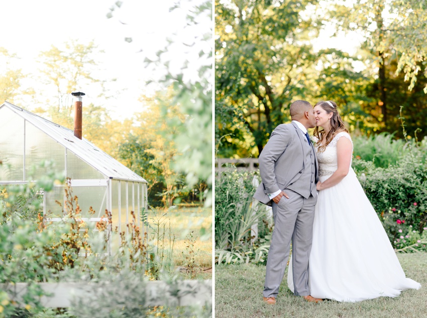 green house at backyard wedding