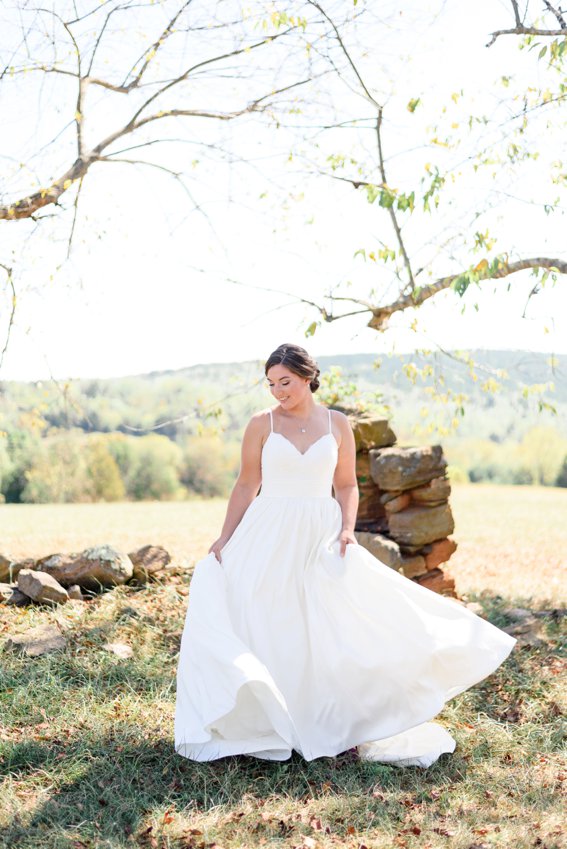 fall bridal photos