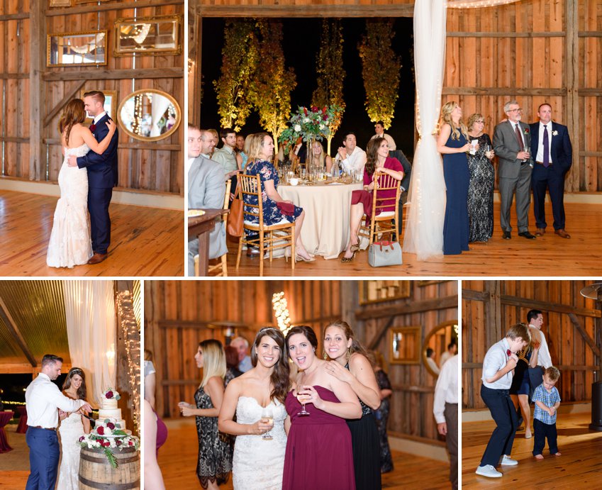 reception photos barn weddings