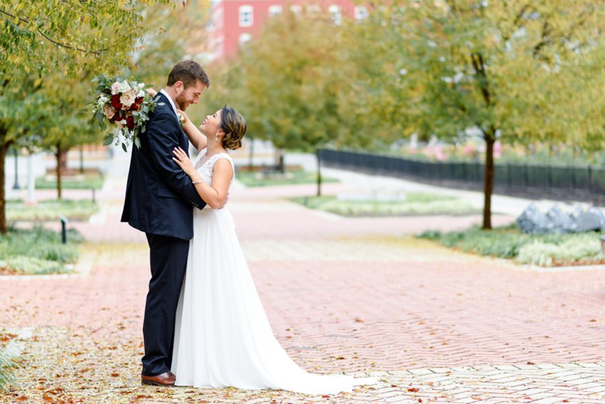 bride and groom portraits at patrick henry hotel