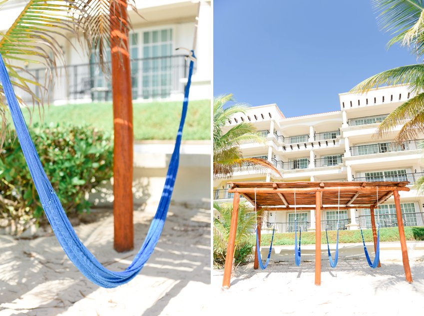 beach swings in front of hotel marina el cid