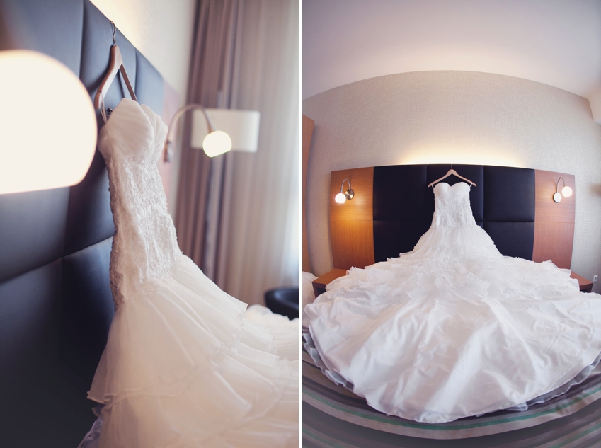 wedding dress with ruffles 