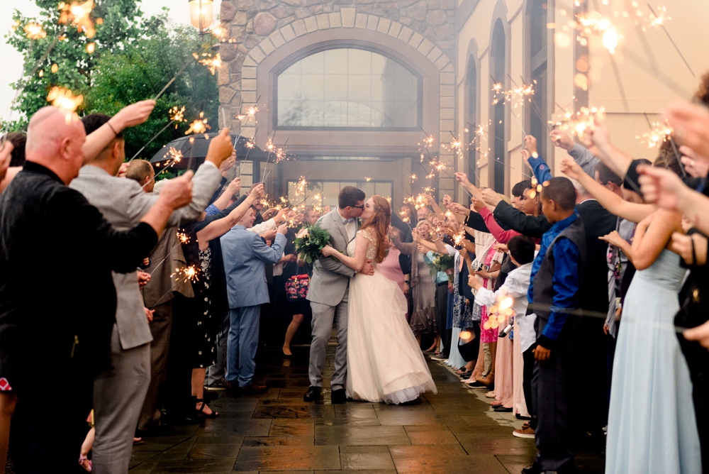 wedding sparkler exit in Ashburn Virginia 