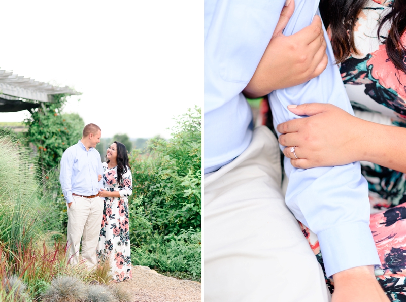 lovely couple taking engagement pictures in leesburg virginia