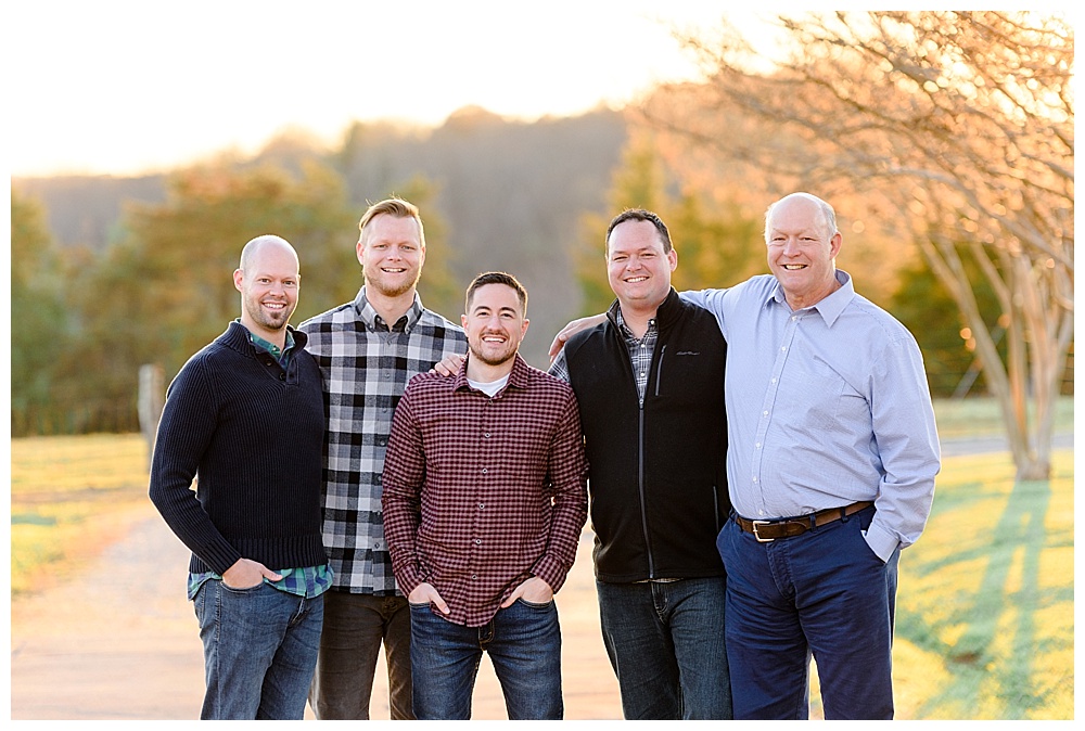 brothers-in-law taking family pics