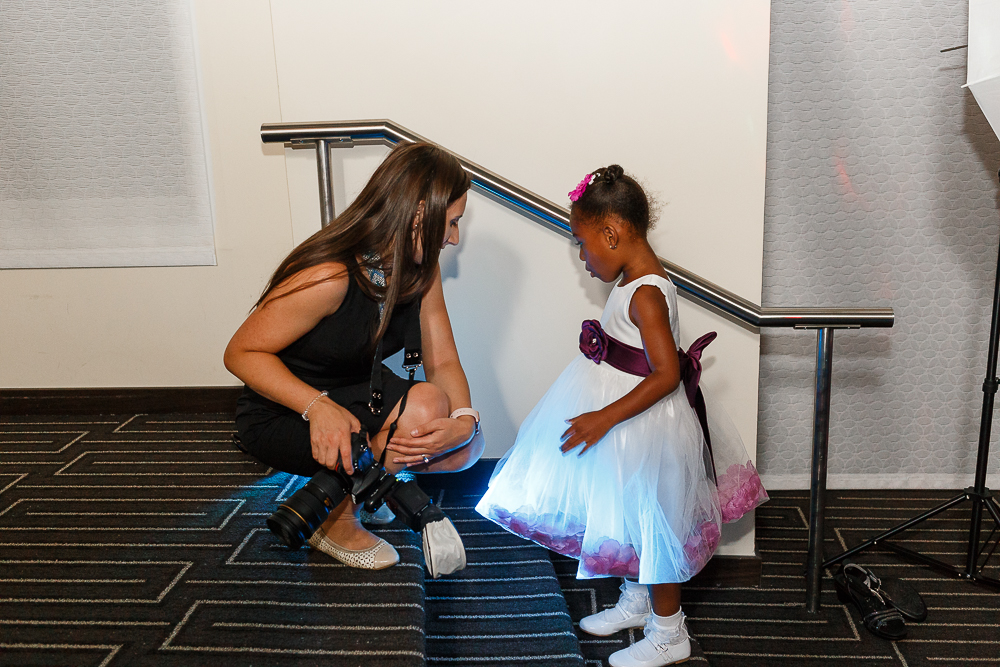 flower girl and photographer