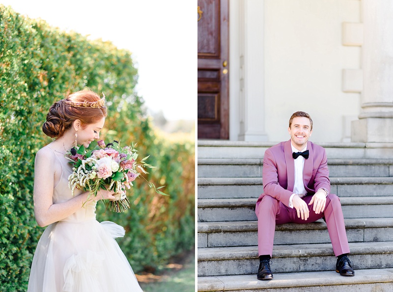 bride and groom styled shoot