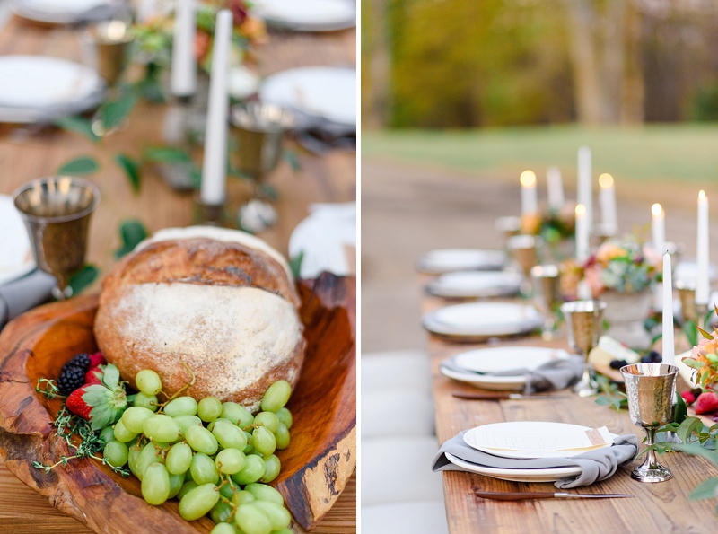 fresh bread served at a real wedding