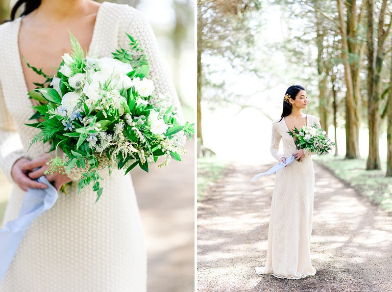 white bridal bouquet