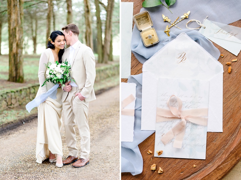 beautiful blue wedding details