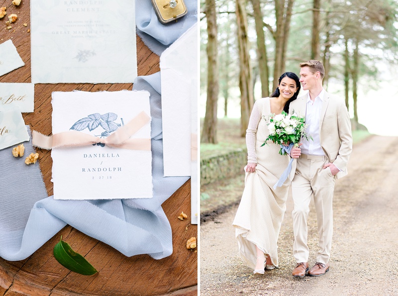 sweethearts taking wedding photos