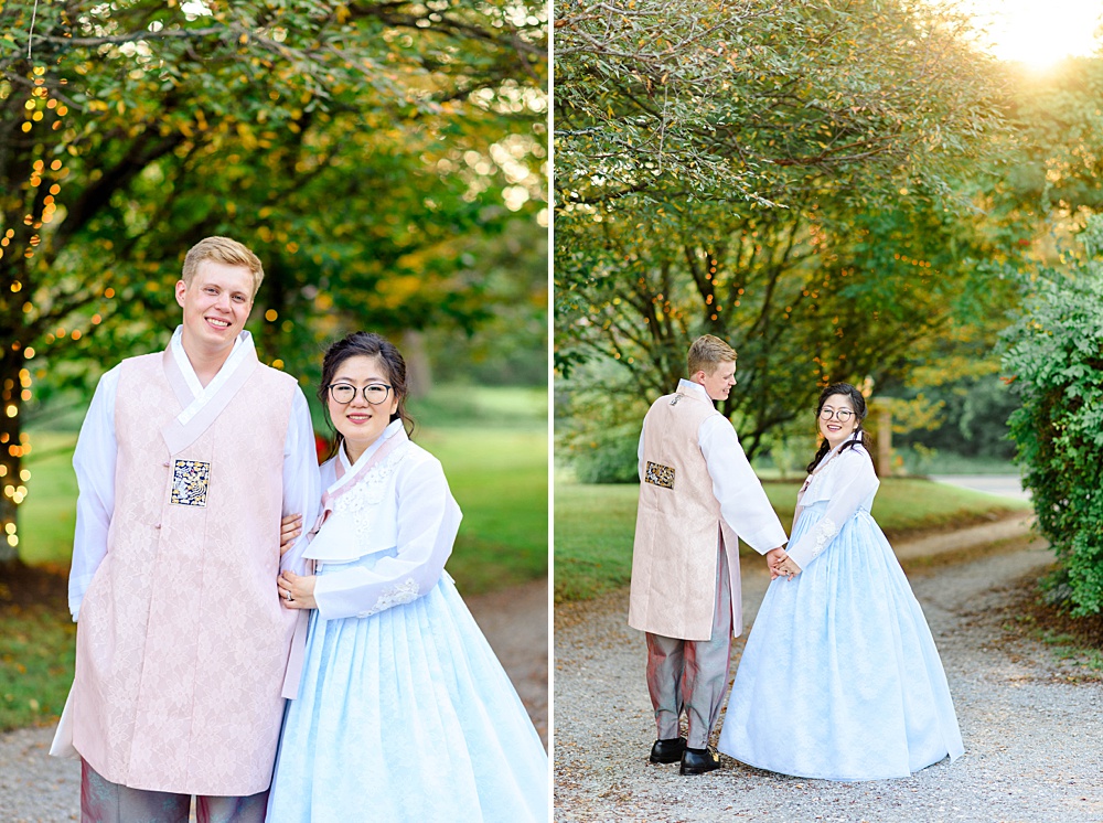 blue wedding hanbok