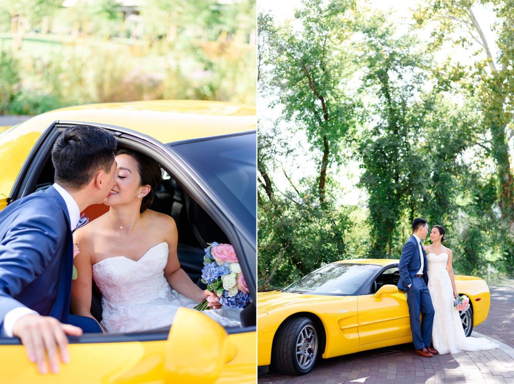 corvette wedding photos