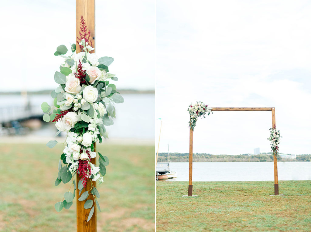 ceremony decor at Waterfront Park in Alexandria