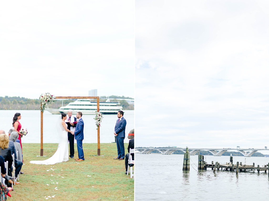 outdoor ceremony at the Waterfront Park in DC