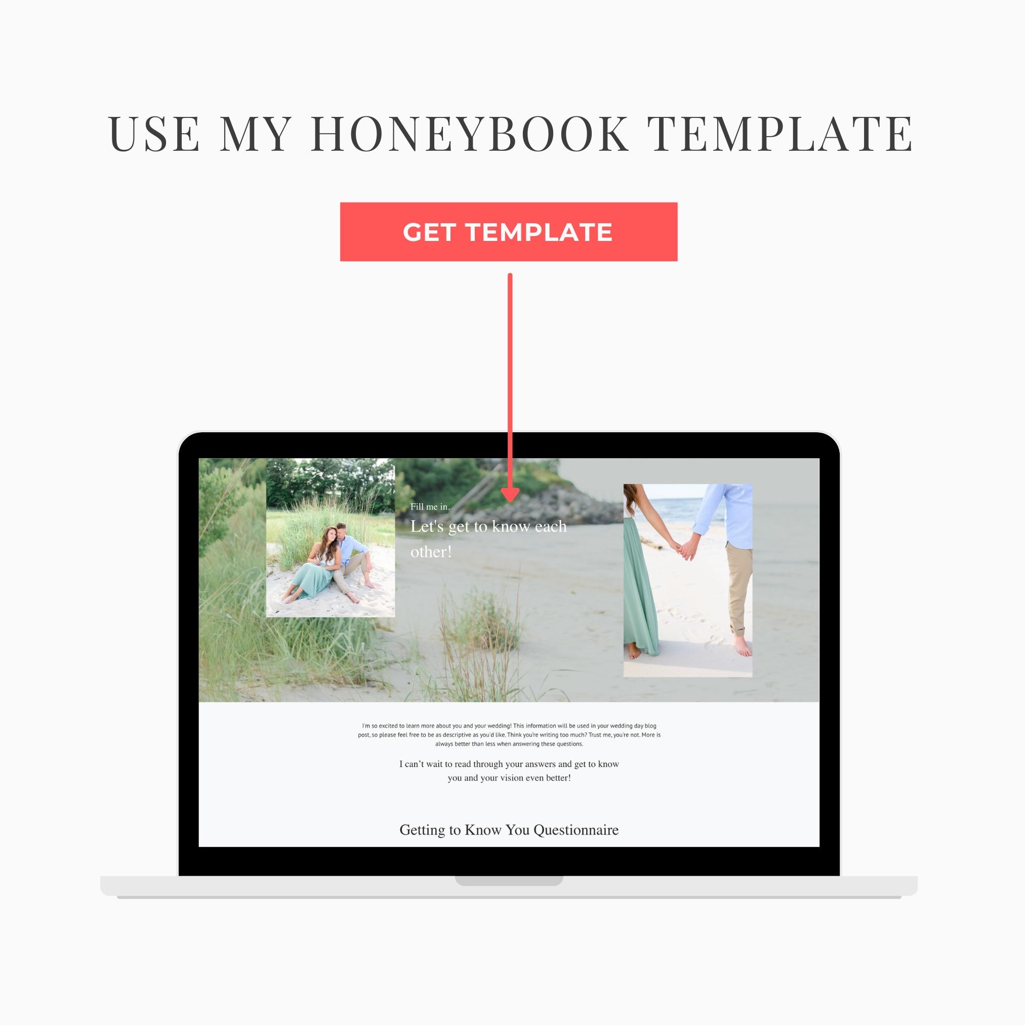 HoneyBook questionnaire template