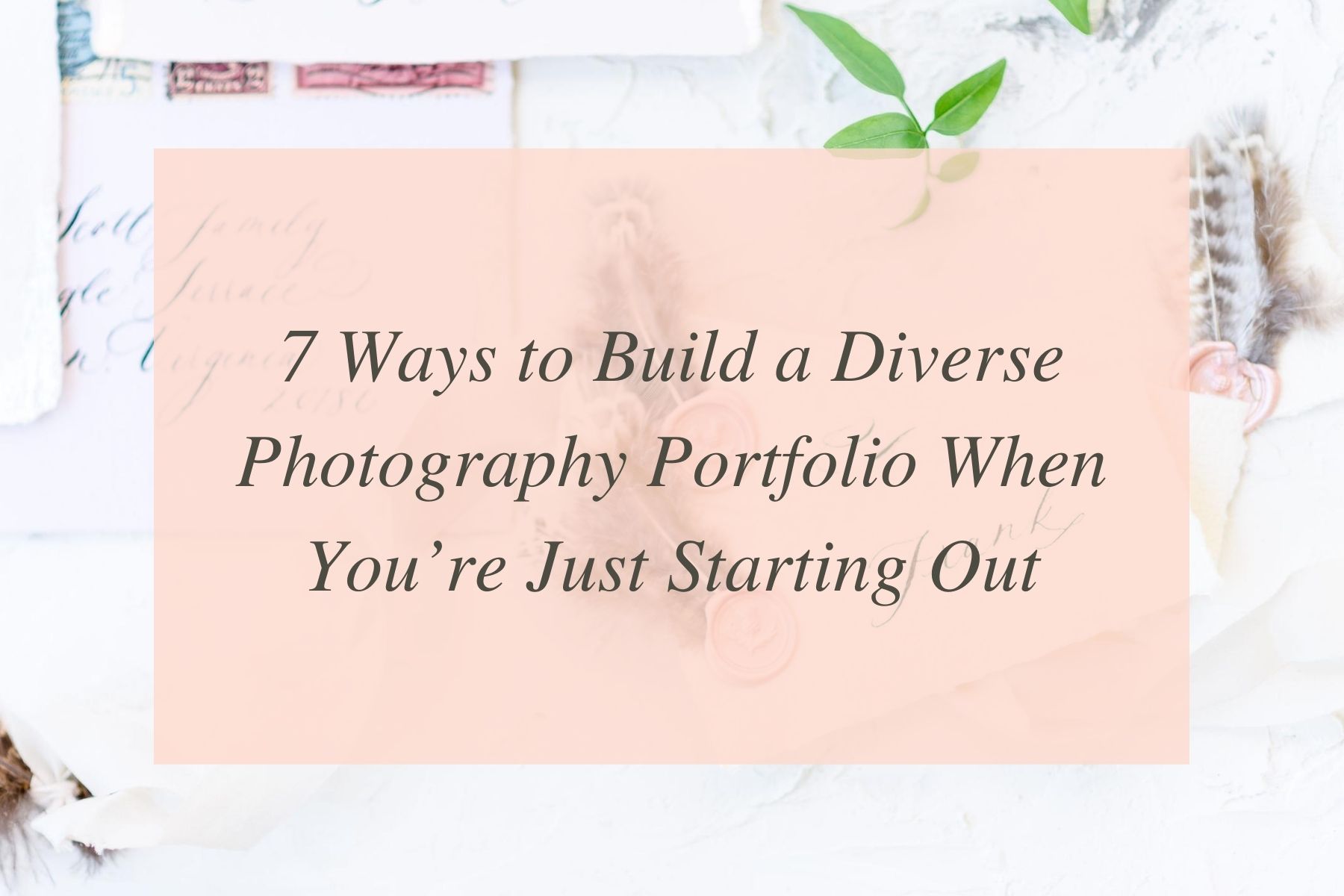 build a diverse photography portfolio