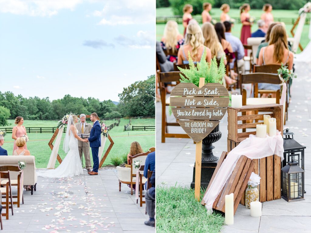 outdoor cermeony at the Middleburg Barn