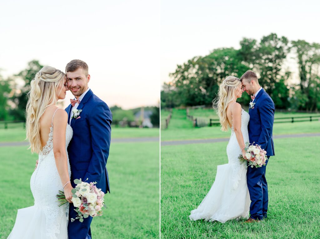 bride and groom photos at the Middleburg Barn