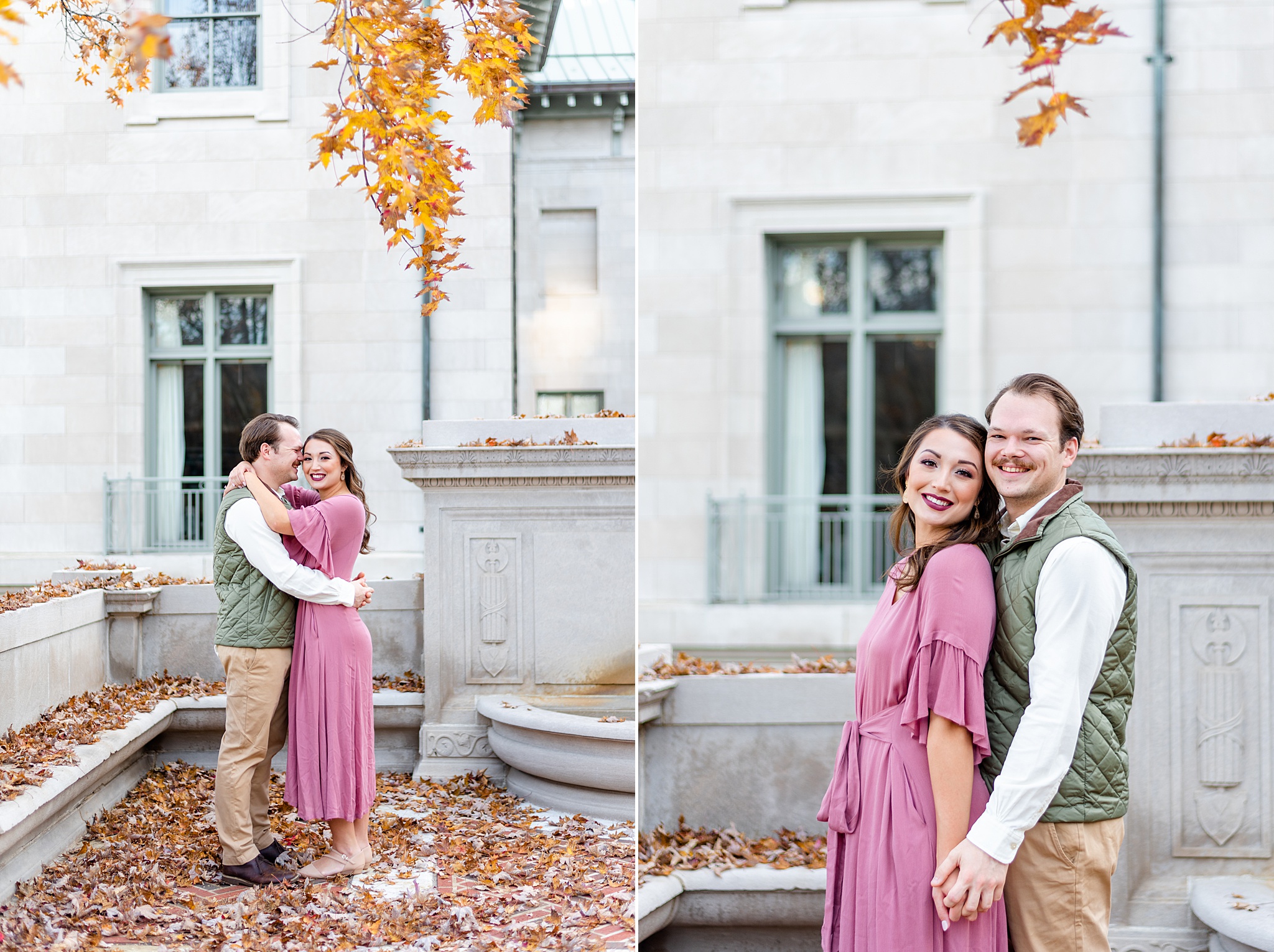 lovely fall couple photos at Monument Terrace