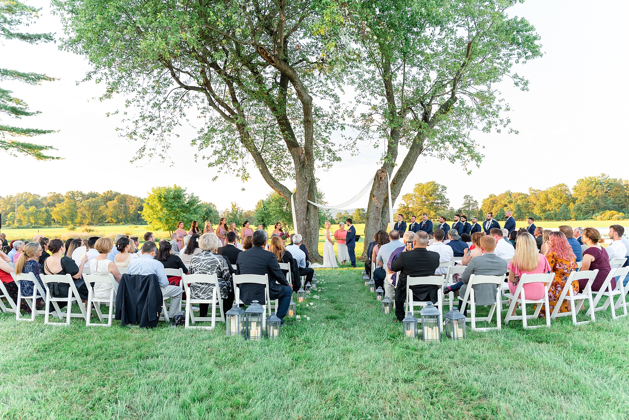 East Lyn Farm outdoor wedding ceremony