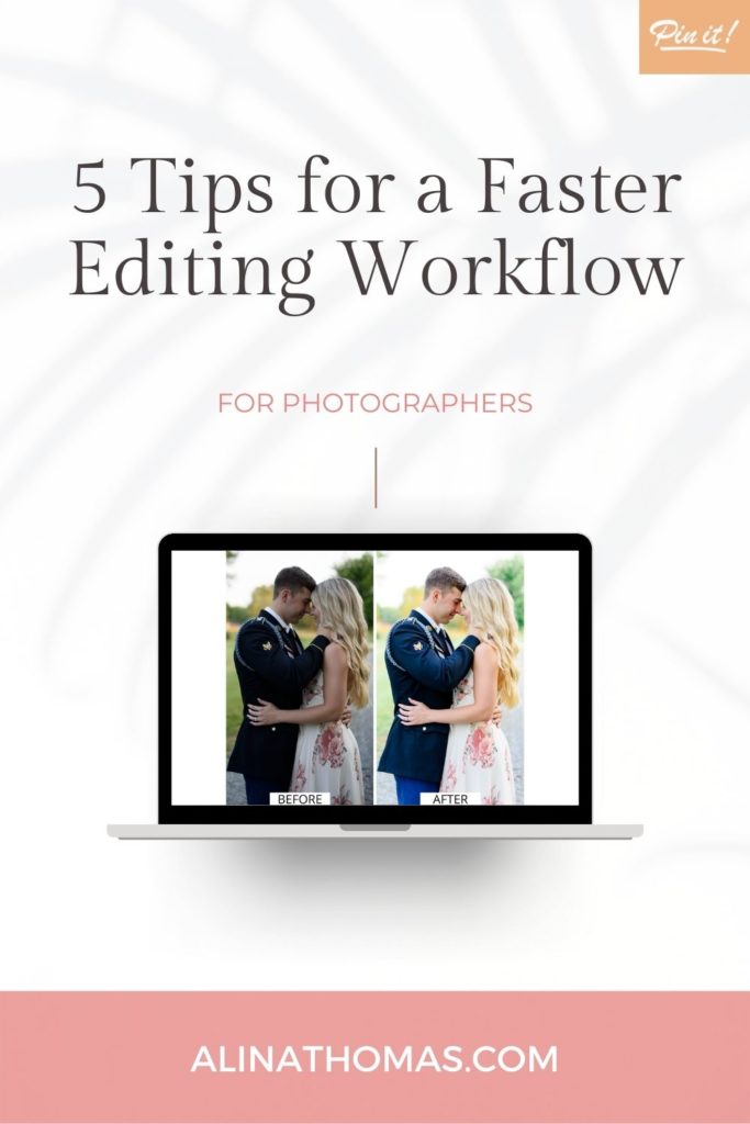 editing workflow for wedding photographers