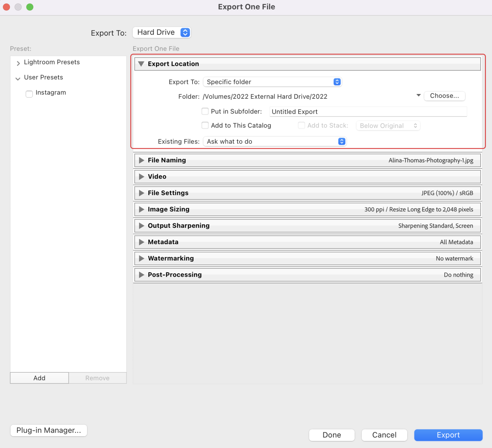 Lightroom Export Settings Every Photographer Should Know