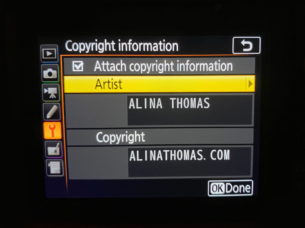 How to add copyright information to the metadata of your photos