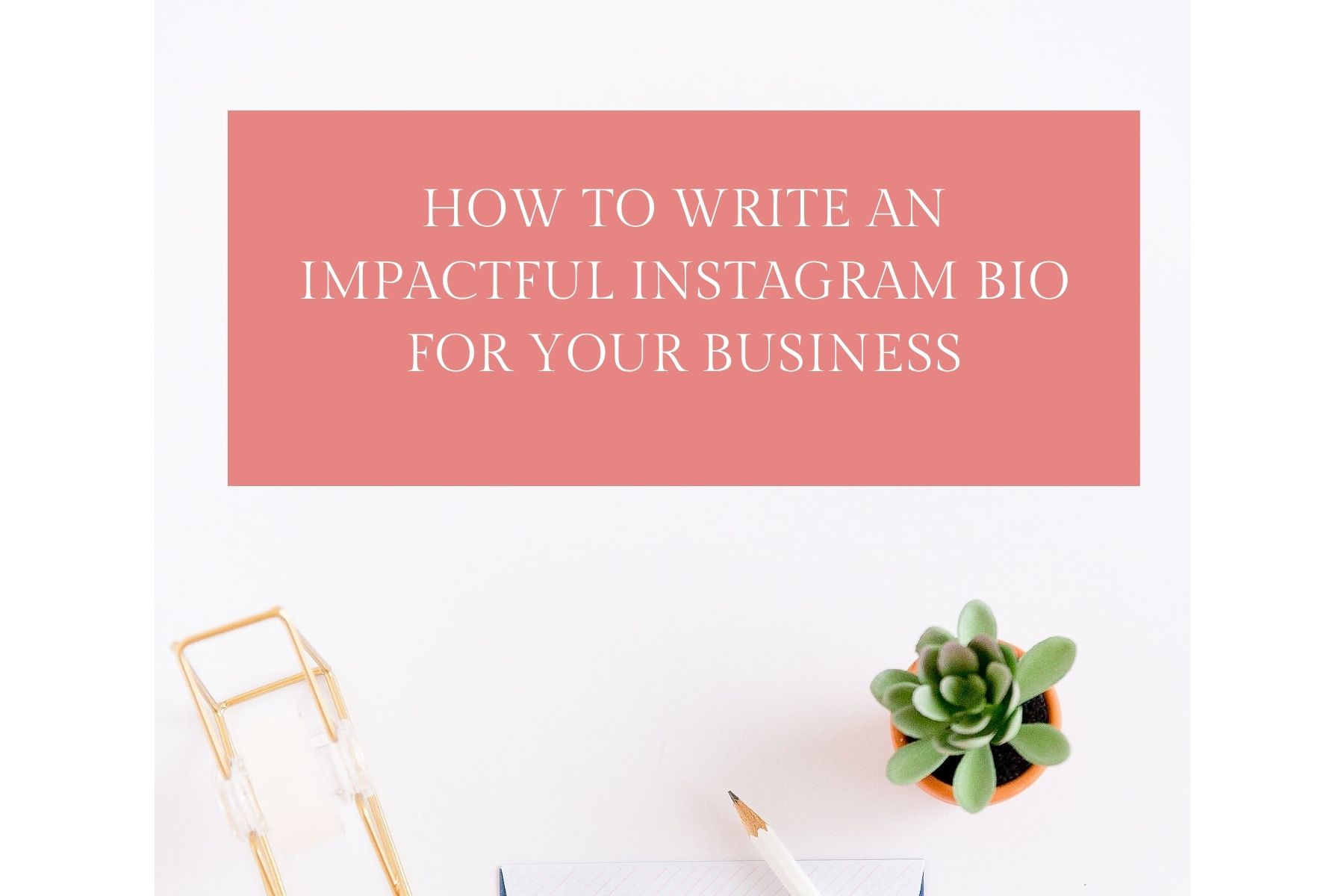 write an impactful instagram bio