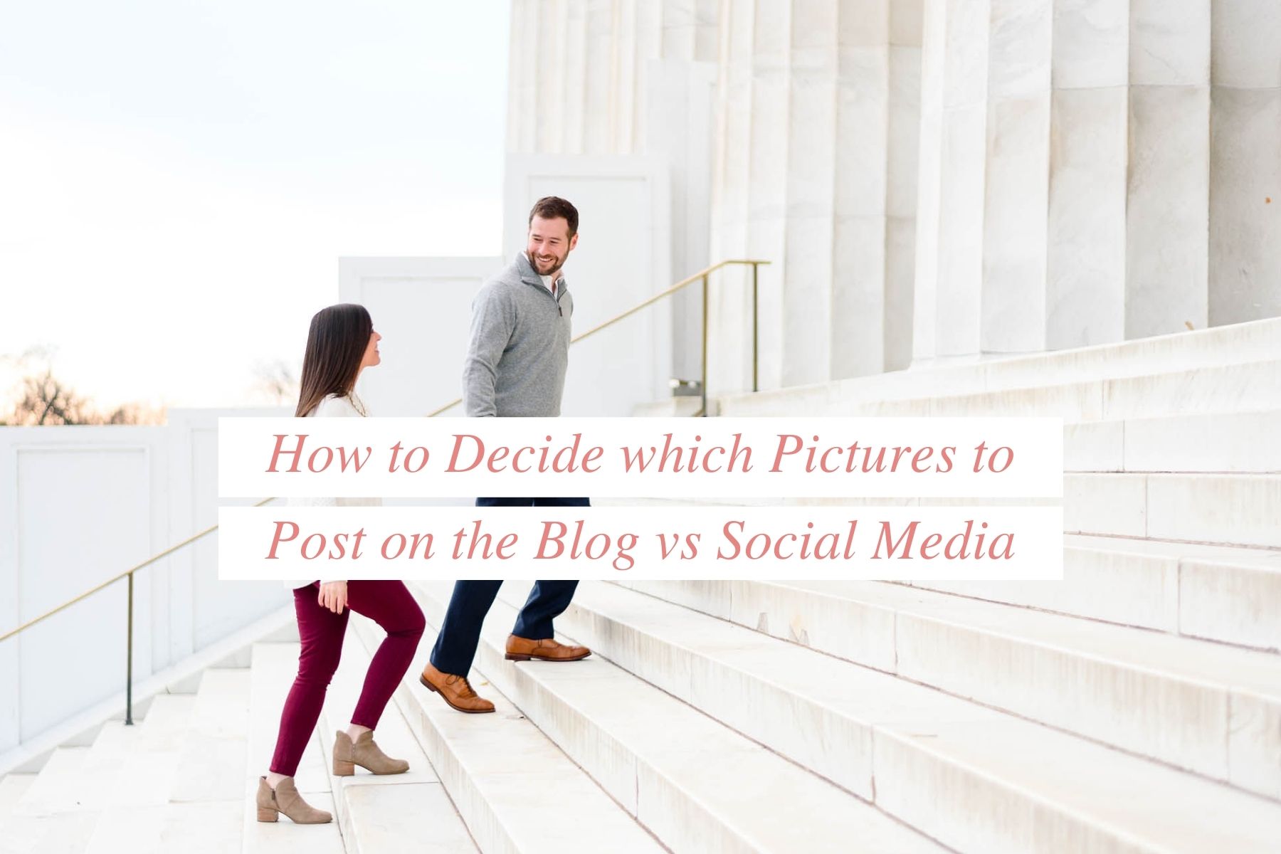 decide which images to post on the blog vs Instagram