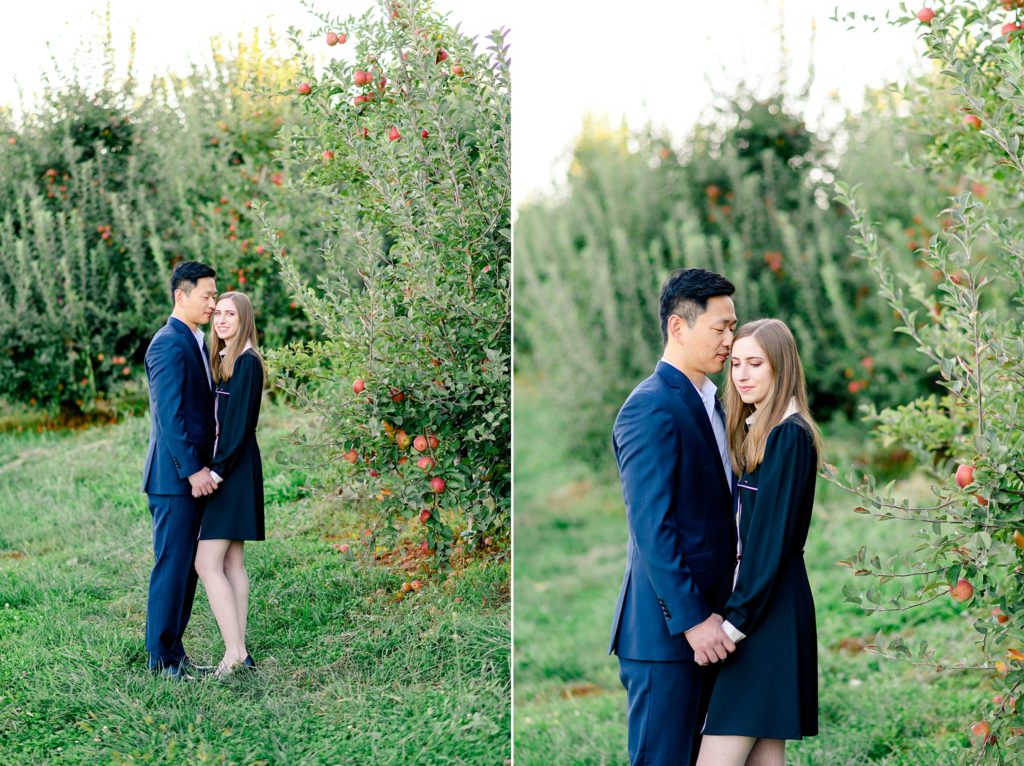outdoor fall engagement pictures