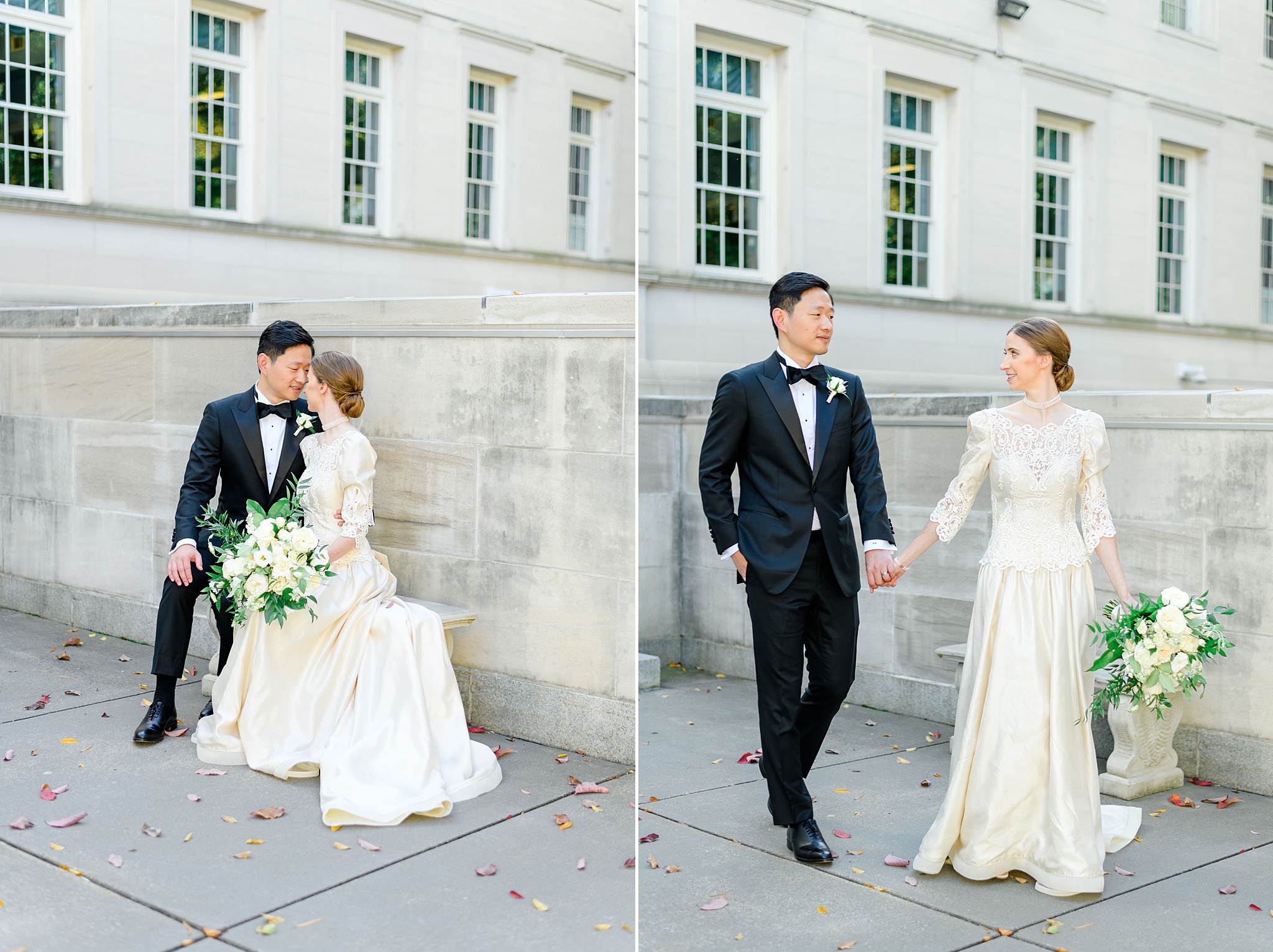 Chinese couple taking wedding photos in DC