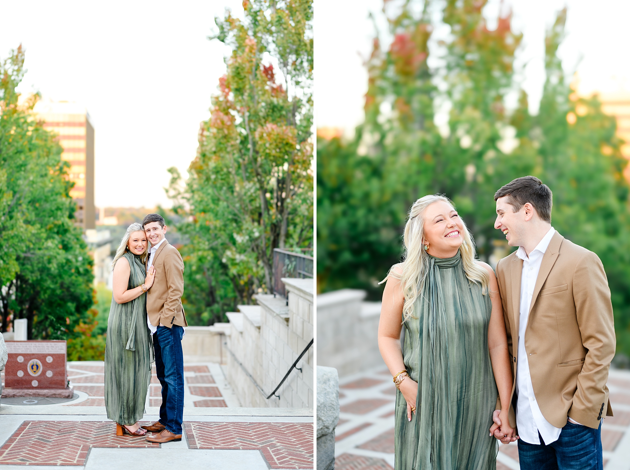 sweet couple taking photos