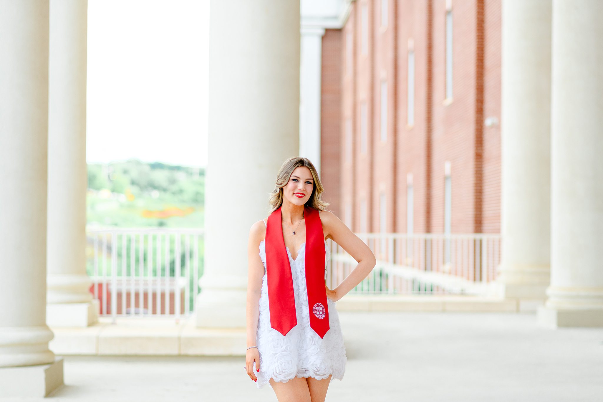 DeMoss Hall graduation photos