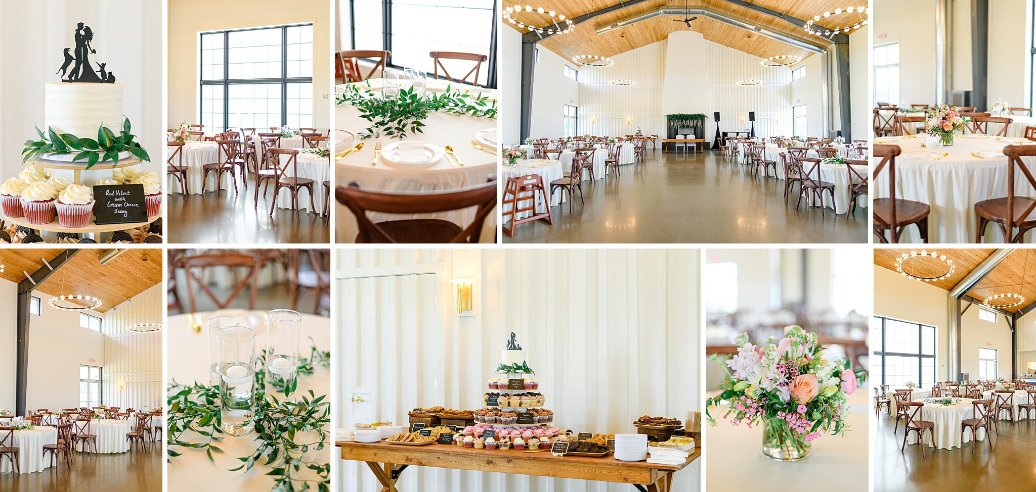 Spring Grove wedding reception space with elegant tablescapes and floral centerpieces