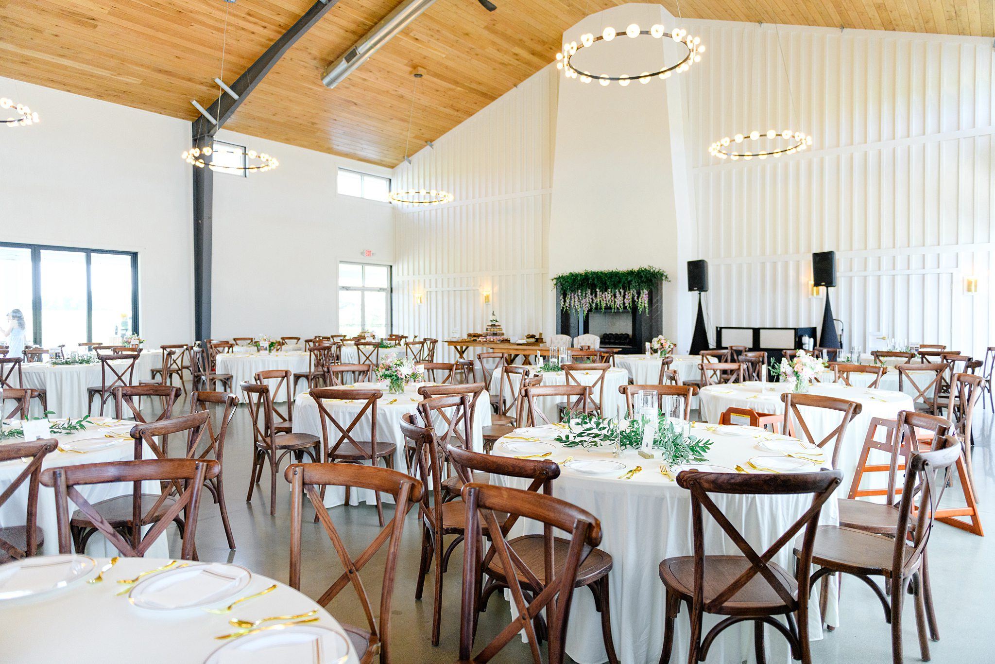 Wide shot of the reception at Spring Grove