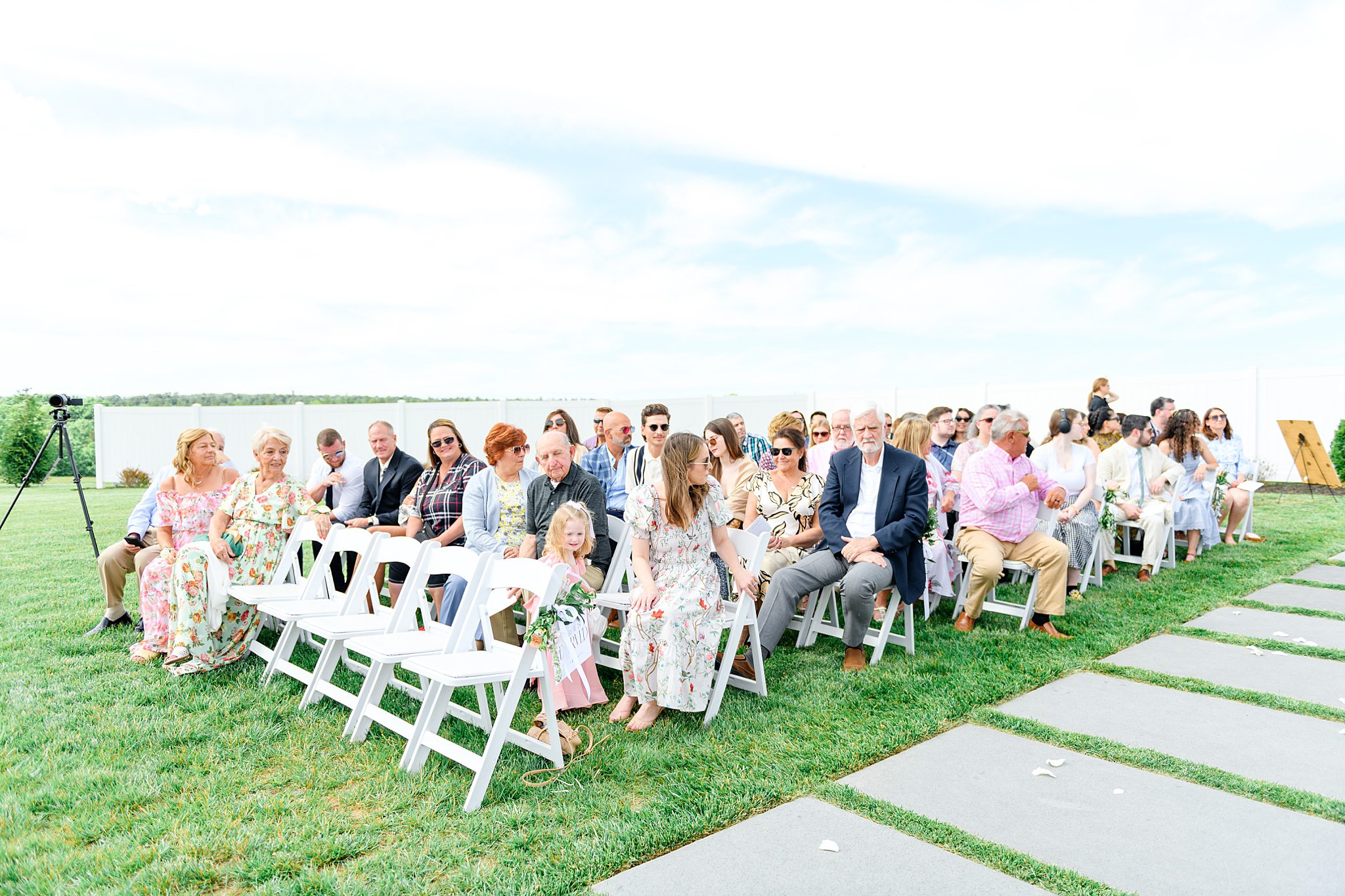 Outdoor Spring Grove wedding ceremony